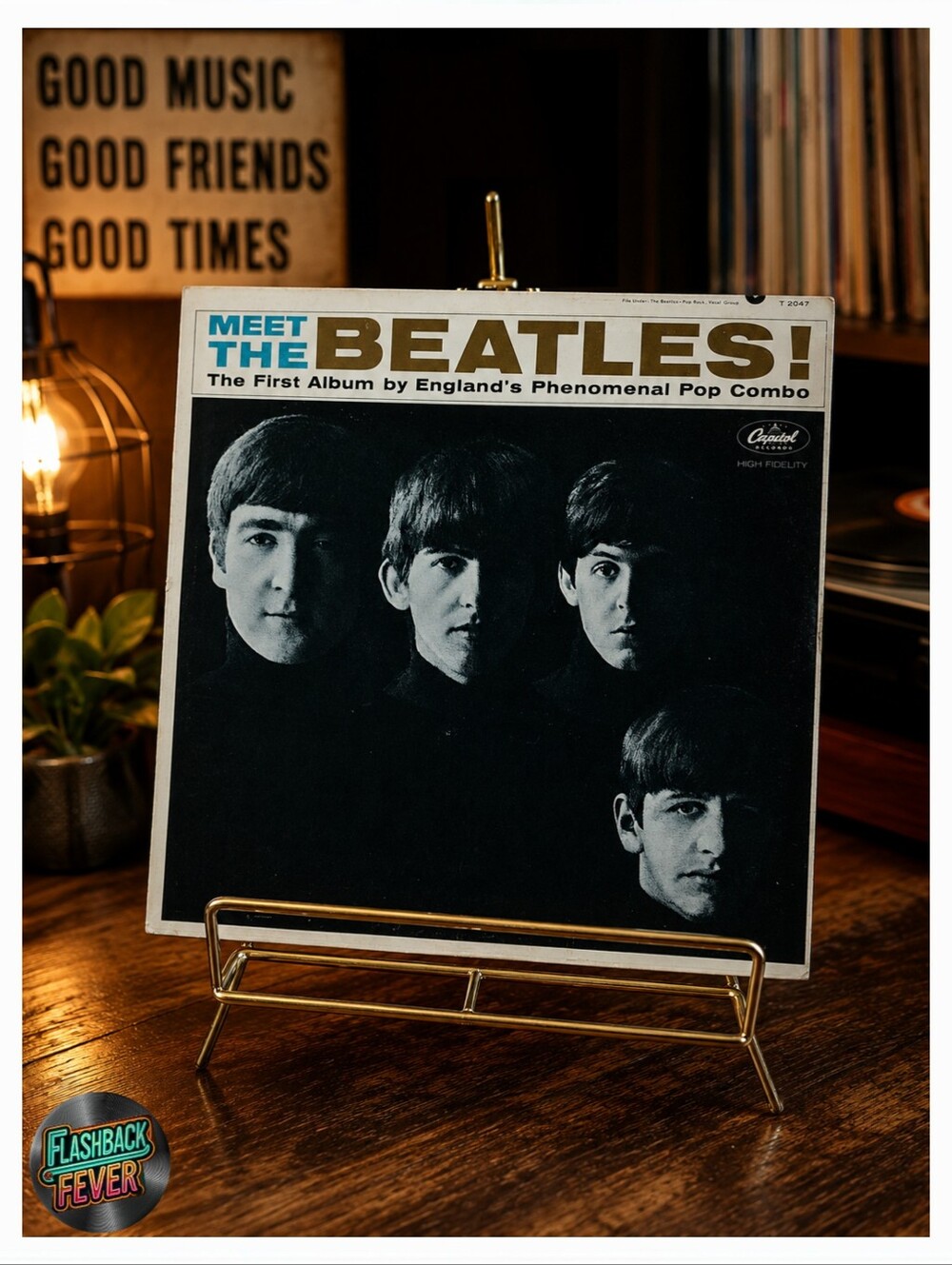 Retro Foldable Easel Record Cover-Art Display Stand